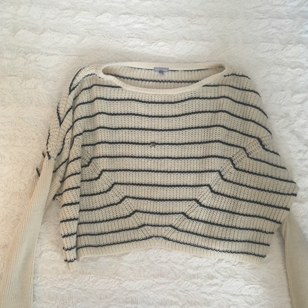 Black and white striped sweater